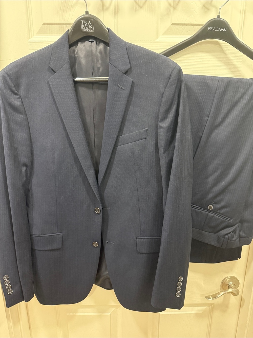 Jos. A. Bank Navy Pinstripe Two-Piece Suit
